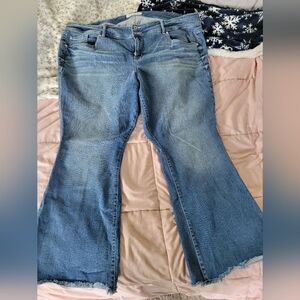 Torrid size 26 wide leg distressed jeans
